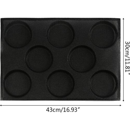 Silicone Hamburger Bread Forms Perforated Bakery Molds Non Stick Baking Sheets Dropshipping