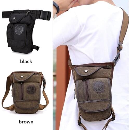 Casual Men Nylon Drop Leg Bag Waist Bag Fanny Pack Belt Hip Bum Military Travel Multi-purpose Motorcycle Messenger Shoulder Bags