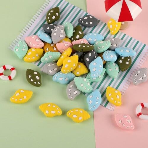 Sunrony 10Pcs Cartoon Conch Shape Silicone Beads Baby Molar Teether Bead DIY Pacifier Chain Jewelry Accessories
