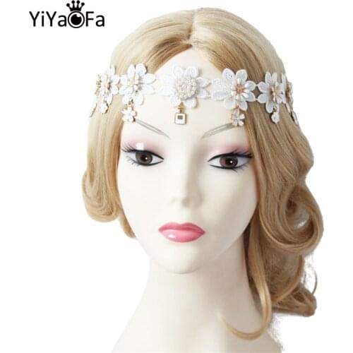 YiYaoFa Handmade Lace Summer Beach Headbands Women Accessories HairBands Party Jewelry for Women Gothic Wedding Jewelry YFD-05