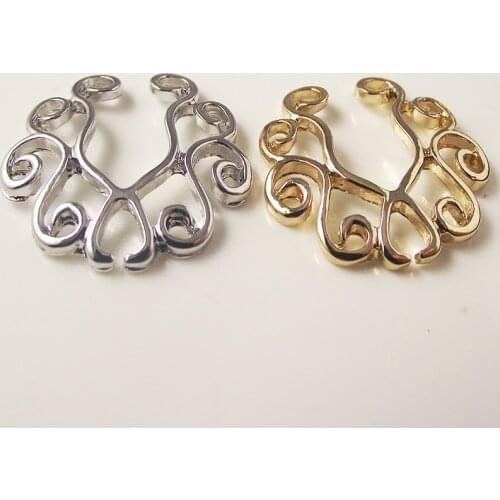 2piece Sexy Human Fake Nipple Ring non piercing Barbell Body Piercing Jewelry Non Piercing Nipple Bar ring Women