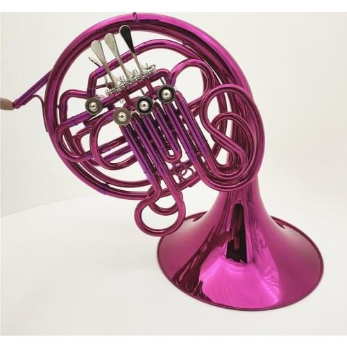 New Arrivel French Horn Bb/F Double Pink 4 Keys Detachable bell Professional musical instruments With Case Free Shipping