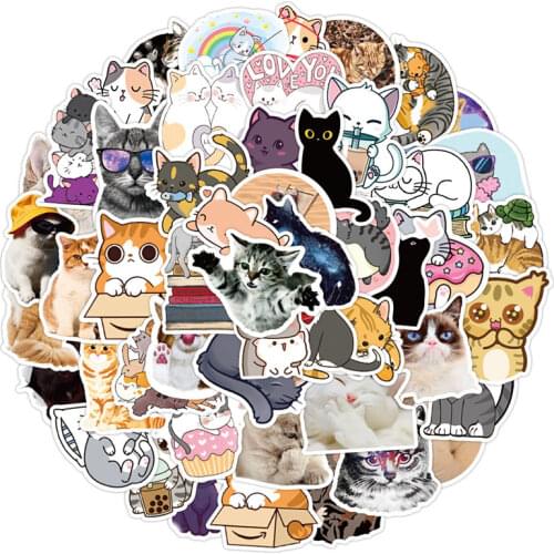 10/30/50pcs/Set kawaii Cute Cats Graffiti Stickers For Luggage Gift Box Notebook Decal Computer Refrigerator Skateboard Trunk