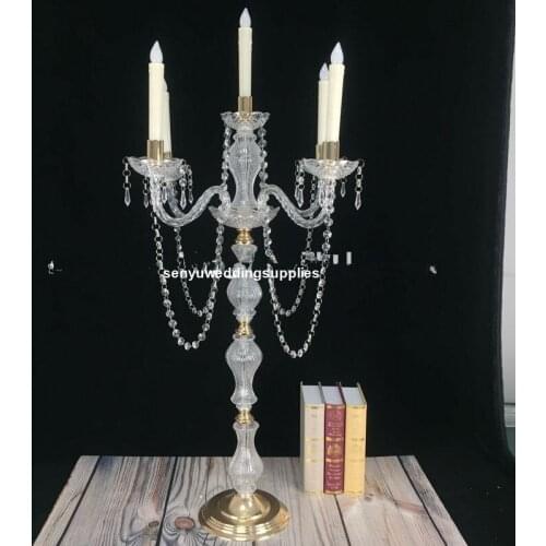 12pcs)Hot sale 88cm tall acrylic candelabra wedding candelabra centerpieces decoration senyu1965