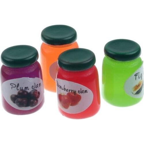 20Pcs 15x10mm Resin Jam Jar Decoration Crafts Flatback Cabochon Figurines & Miniatures For Home Decoration Accessories