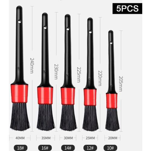 5pcs Car Detailing Brush Auto Cleaning Brush Set Dashboard Air Outlet Clean Brush Tools Car Interior Wash Accessories