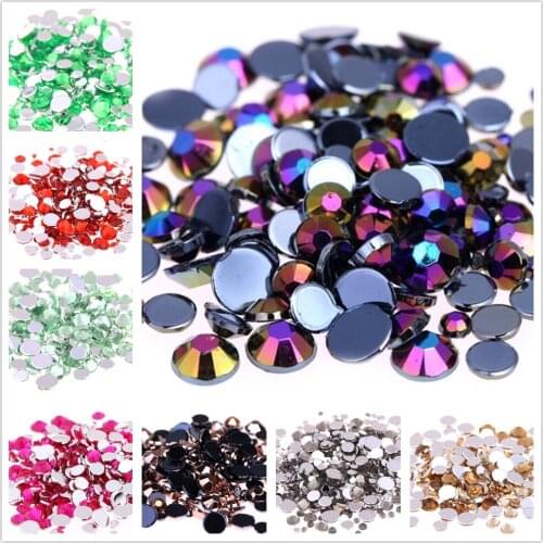 Good Quality 2mm Acrylic Rhinestones Round Flatback Beads For Jewelry Making Craft Pearls Clothing Accessories Nail Decoration