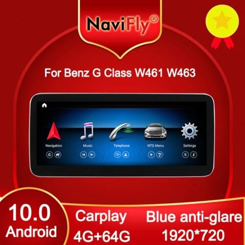 Blue Anti-Alare Screen For Mercedes Benz G Class W463 G350 G400 G500 G63 G65 Android 10.0 Car Multimedia Player GPS Heat Unit