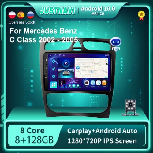 Android 10.0 Car Radio Player For Mercedes Benz C Class W203 C200 C320 C350 CLK W209 2002-2005 Auto GPS Stereo DSP Carplay OBD