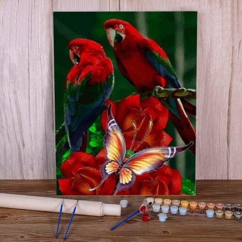 Flower Roses DIY Painting By Numbers Package Oil Paints 50*70 Painting On Canvas Handmade For Adults Wall Art Handicraft