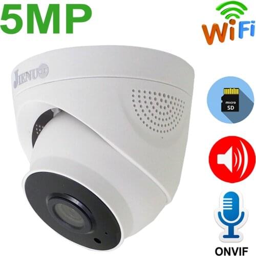 JIENUO 5MP IP Camera Wifi Two-Way Audio Cctv Security Surveillance Indoor Cam Wireless Infrared Night Onvif Dome HD Home Camera