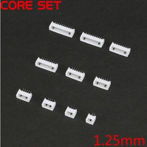 50pcs/lot 1.25mm Pitch Header Connector 2P 3P 4P 5P 6P 7P 8P 9P 10P 11P For PCB