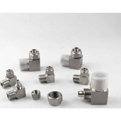 Elbow 1/8" 1/4" 3/8" 1/2" BSPT Male x 6/8/10/12mm OD PU Tube Air Pneumatic Quick Coupler Fast Twist Hose Stainless 304 Connector