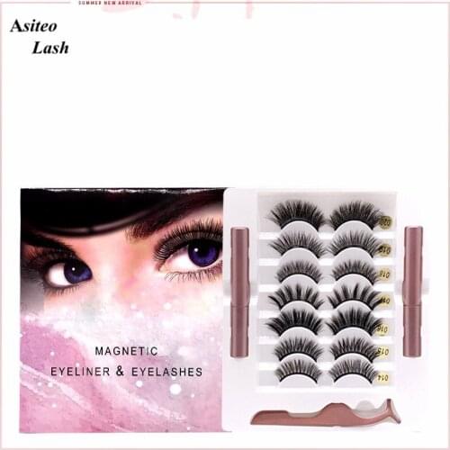 Magnetic Eyelashes 3D Magnetic Lashes Natural False Eyelashes Magnet Lashes Handmade Long Lasting Eyelash Extension Makeup Tools