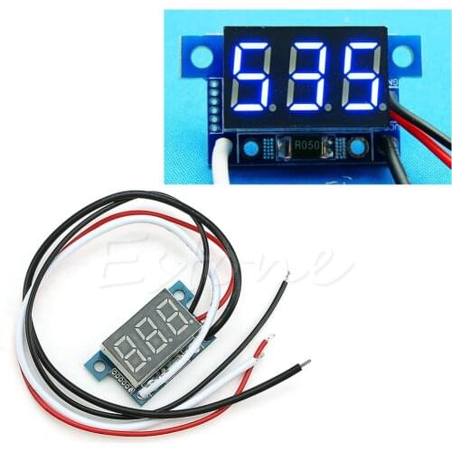 Mini LED 0-999mA DC 4-30V Digital Panel Ammeter Amp Ampere Meter with Wire New
