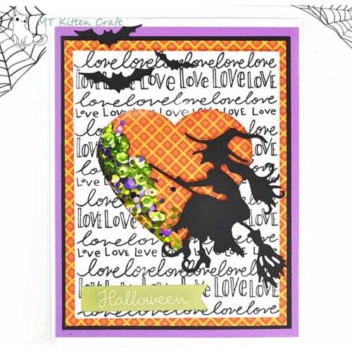 MT Craft Halloween Magic Broom Witch Metal Cutting Dies Cut Die Mold Scrapbook Paper Craft Knife Mould Blade Punch Stencils
