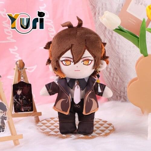 New Limit Genshin Impact Zhong Li 20cm Plush Doll With Clothes Toy Body Soft Cosplay Birthday Sep. Gift C KM Pre-Order in Aug