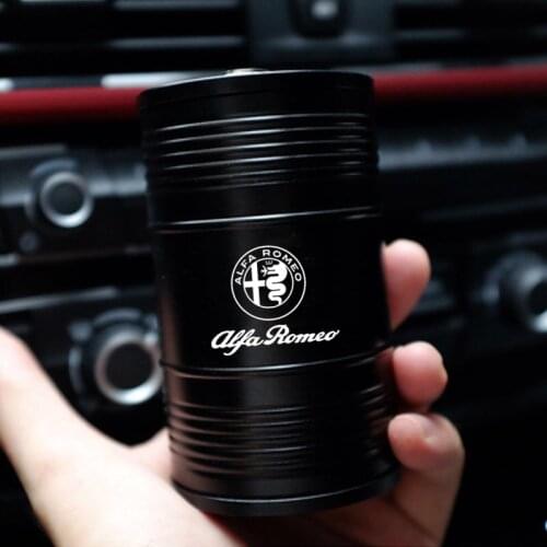 For Alfa Romeo Giulietta Spider Mito 147 156 159 166 Aluminum Alloy with Rotating Lid High Flame Retardant Portable Car Ashtray