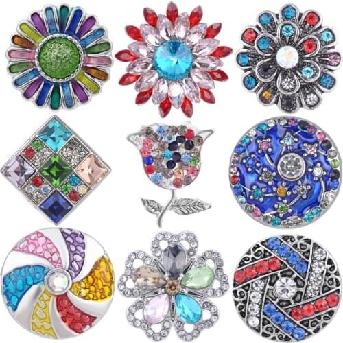 Colorful Series GingerSnaps Button Charms Fit 18mm Snap Jewelry Vn-1973