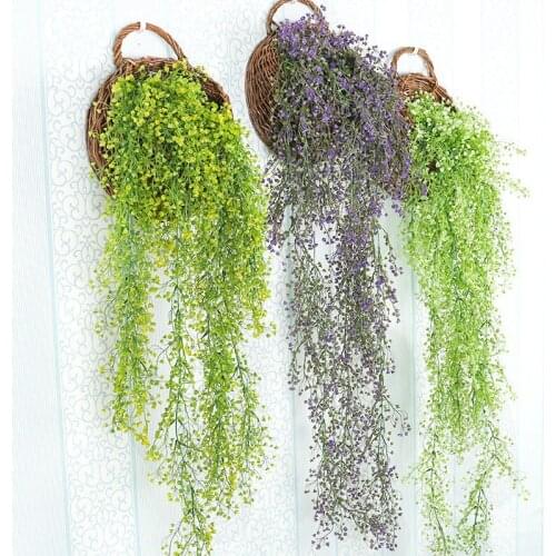 Hanging wall decoration simulation plant plastic flowers plants furniture rattan basket Orchid Restaurant ornaments