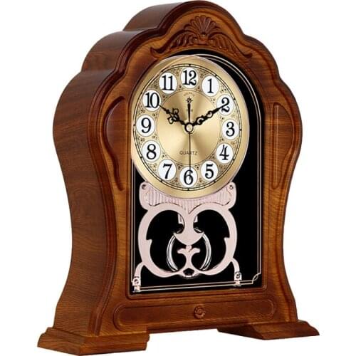 Hot European Retro Mute Table Clock American Living Room Bedroom Plastic Desk Clock Home Decoration Quartz Table Watch Desktop