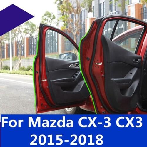 Car Rubber Seal Sound Insulation Weatherstrip Edge Trim Noise Insulation Car Door Sealing Strip For Mazda CX-3 CX3 2015-2018