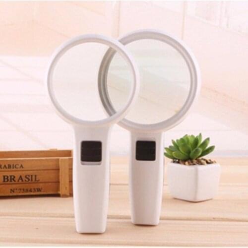 10X Handheld Magnifier Reading Magnifying Glass Jewelry Loupe With 3 LED Light