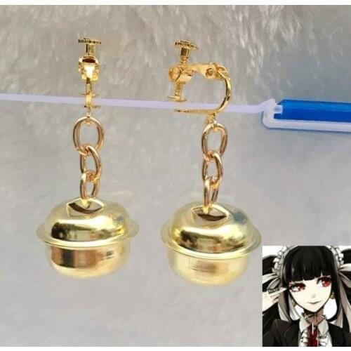 Anime Danganronpa Celestia Ludenberg Cosplay Prop Accessories Earrings Ear Student Teenager Ear Clip One Pair for Gift