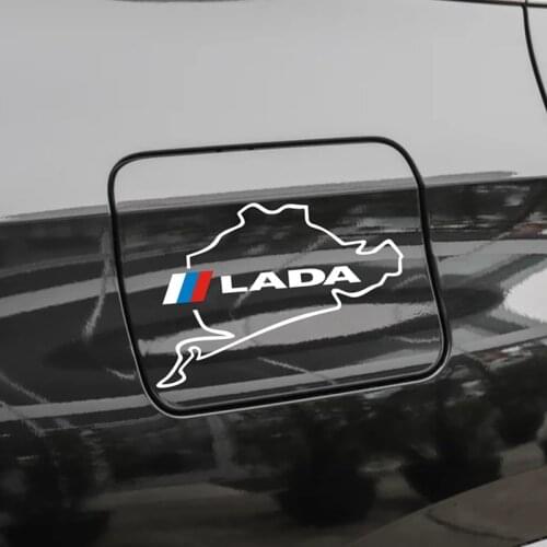1pcs car body Rearview mirror Style car fuel tank cap stickers For Lada Vesta SW Xray Cross Niva Kalina Priora Car Styling