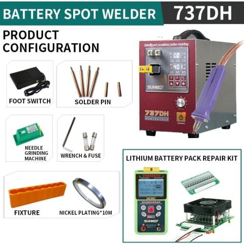 737DH lithium battery assembly welding machine 18650 battery spot welding machine automatic induction spot welding lithium