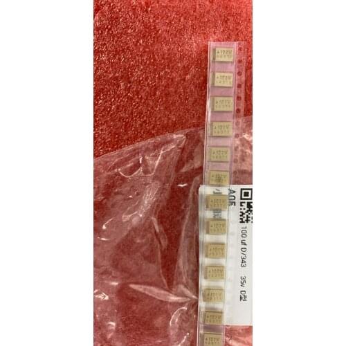 35 v tantalum capacitor 100 uf D7343 type D SMD tantalum capacitor authenticity commitment 20PCS -1lot