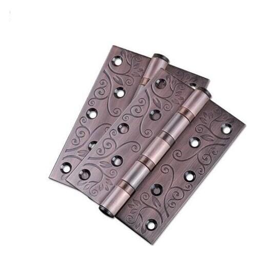 Vintage decorative Pattern Bearing Door Hinges Stainless Steel Thickness 3mm Butt Hinge 5 inch Furniture Flat hingehome hardware