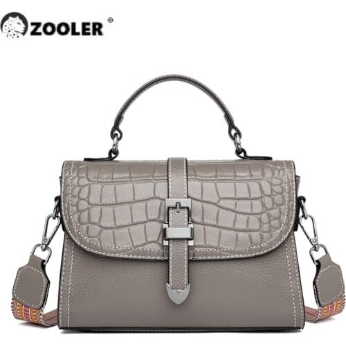 ZOOLER Soft Genuine Leather ladies Hand Bags for College Girls luxury Brand Women Shoulder Bags Designer Black Purses Bolsa