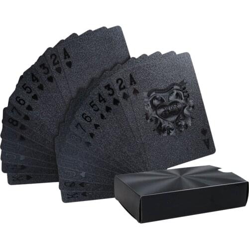 24K Gold Playing Cards Plastic Poker Game Deck Foil Pokers pack Magic Cards Waterproof Card Gift Collection Gambling Board Game