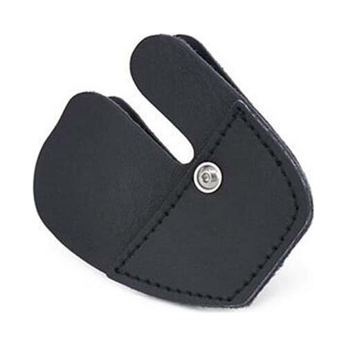 1pc Archery Leather Finger Guard Black Finger Glove Target Protection Finger Hunting
