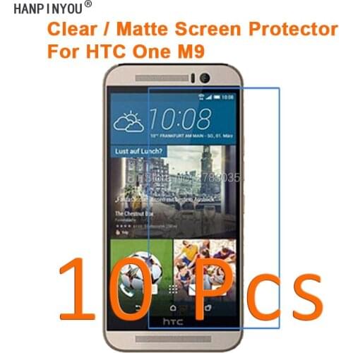 10 Pcs/Lot For HTC One M9 5.0" HD Clear / Anti-Glare Matte Screen Protector Protective Film Guard (Not Tempered Glass)