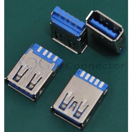 100 pcs/lot) 9pin Female USB 3.0 Connectors Jack, 18.5x13x5.5mm