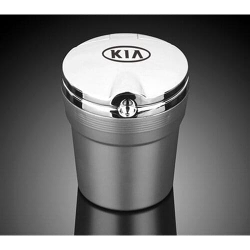 2021 Car Ashtray with Luminous Led Light Creative personality For KIA Sorento Soul Sportage Stinger Telluride K5 K900 Sedona