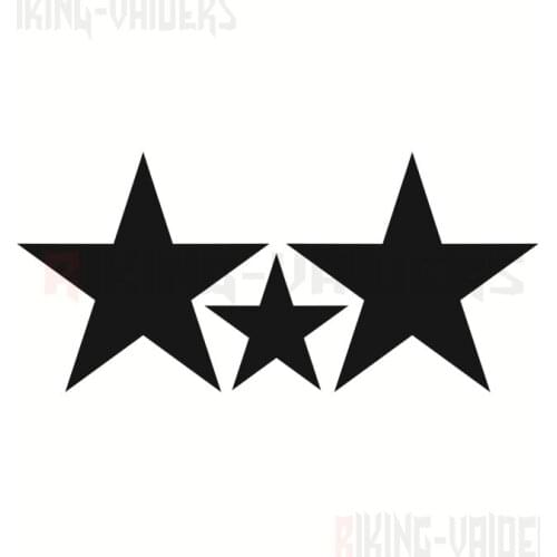 3 PCS Stars Logo Motorcycle Fairing Stickers Windscreen Sticker Helmet Decals For Yamaha Honda Suzuki Kawasaki Harley Victory