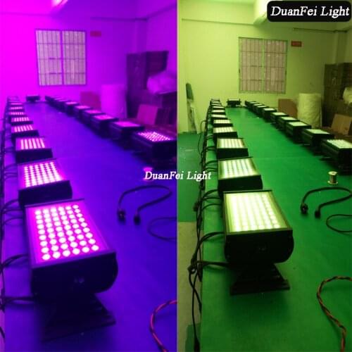 30pcs outdoor city wash lyre 54x3w rgb 3in1 led wall washer light color washer led decoration wedding lamp