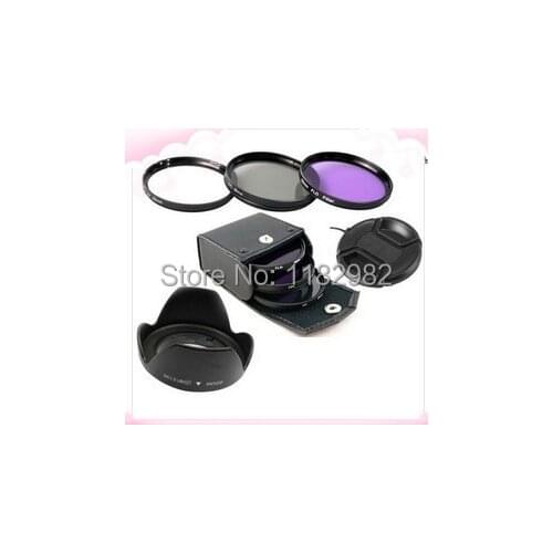 6ni1 55MM UV filter + CPL filter + FLD filter + Filter Case + Lens Hood + Lens Cap FLD For S@ny Alpha A55 A35 A65 A77 A57
