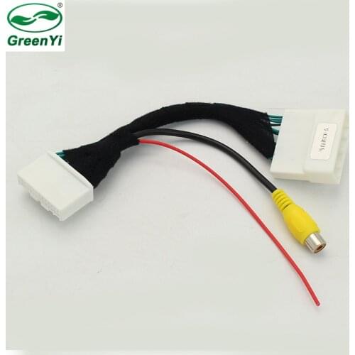 Car Parking Rear View Camera Reverse Backup RCA Video Convert Cable Adapter Plug For Mazda CX-5 2015-2017 TFT Screen