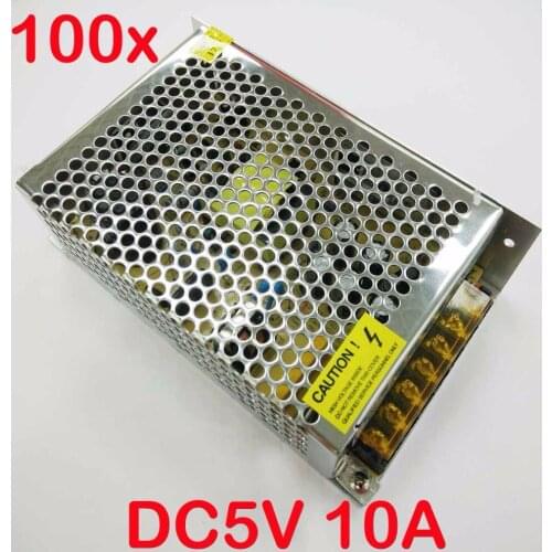 FREE DHL 100pcs/lot DC5V 10A 50W Switching Power Supply transformer, Input AC110~240V ,2 years warranty