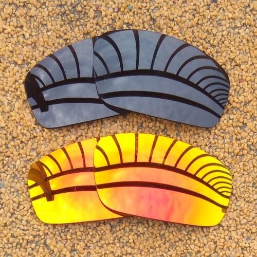 Black & Orange Red Mirrored Polarized Replacement Lenses for Monster Pup Frame 100% UVA & UVB