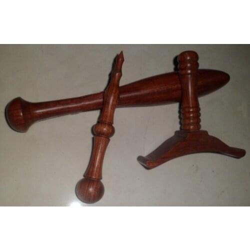 Wooden Massage stick tai chi ruler stick rods fitness bar wooden mallet/pestle/shovels 3pcs/set high quality