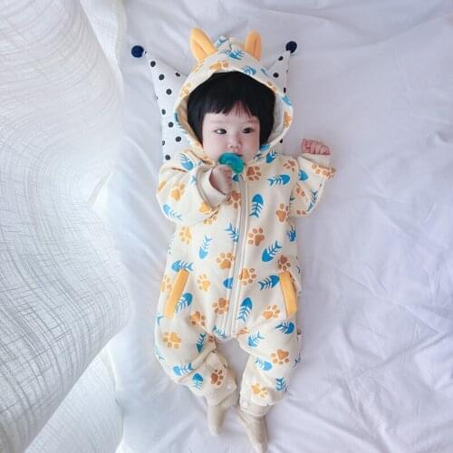 Childrens Wear The Spring Kind Of Cute Baby Climb Clothes, The Clothes White New Baby Siamese Clothes Rompers Bodysuits