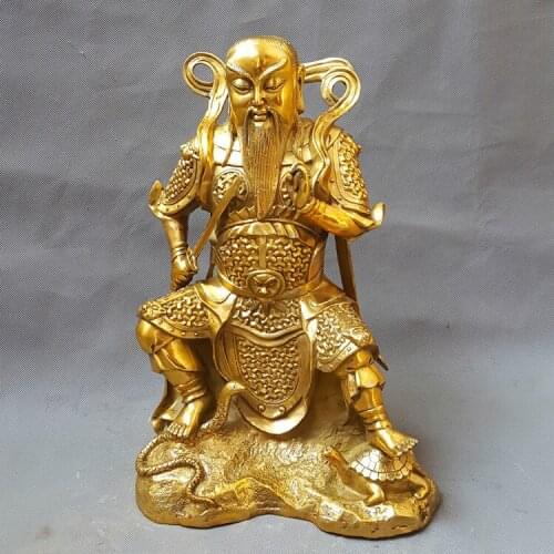 Effective HOME House Shop hall lobby business Exorcise evil spirits talisman God Emperor Xuanwu Great Zhenwu GOD brass statue