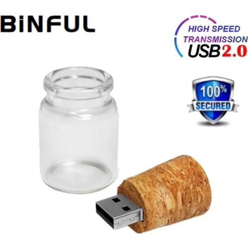 BiNFUL Pen Drive Drift Bottle Usb Flash Disk USB 2.0 Pendrive 4GB 8G 16G 32GB 64GB 128GB 256GB Usb Flash Drive Flash Memory Card