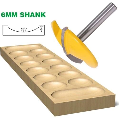 6mm Shank Small Bowl Router Bit Trimming Machine Milling Cutter Woodworking Tool Cutter Head Electromechanical Wood Milling Gong