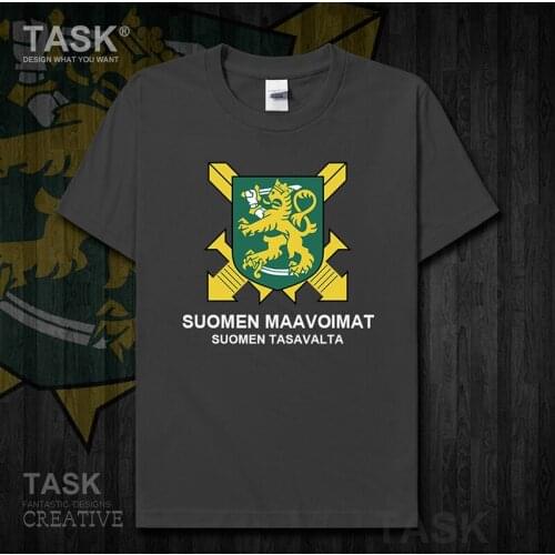Army Finland FIN FI Suomi Finnish Finn Short sleeve country Tactical Military t shirt new Tops Fashion sports cotton summer 01